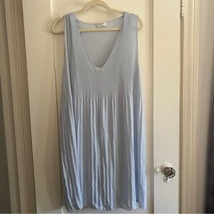 Aritzia Baby Blue Flowy Pleated Dress